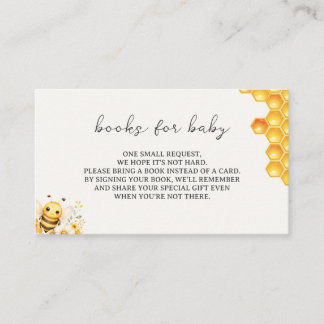 Cartão De Informações Livros para o bebê honeybee