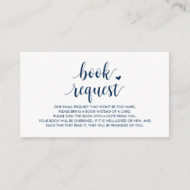 Cartão De Informações Livros para o bebê, moderno, Marinho azul-roteiro