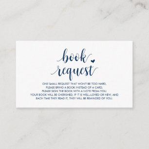 Cartão De Informações Livros para o bebê, moderno, Marinho azul-roteiro