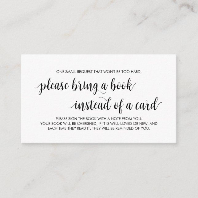 Cartão De Informações Livros para o bebê, moderno rotista preto (Frente)