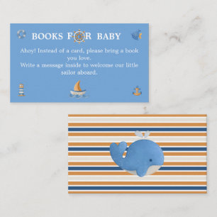 Cartão De Informações Livros para o Bebê Natação Naval Chuveiro de Bebê