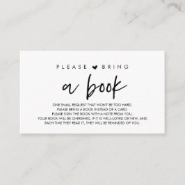 Cartão De Informações Livros para o bebê, Por favor, traga um livro mode