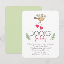 Cartão De Informações Livros para o Bebê Primavera