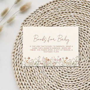 Cartão De Informações Livros para o Chá de fraldas de Queridinhos de Flo