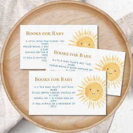 Cartão De Informações Livros para o Chá de fraldas do Baby Sun Boy