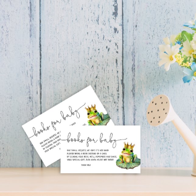 Cartão De Informações Livros para o Chá de fraldas Príncipe Sapo (Criador carregado)