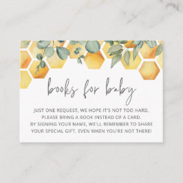 Cartão De Informações Livros para o Inserto da Festa de Baby Bee