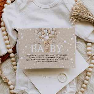 Cartão De Informações Livros Para o Ursinho Baby Shower