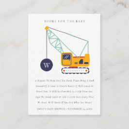 Cartão De Informações Livros Para Veículos Com Crane De Construção Para 