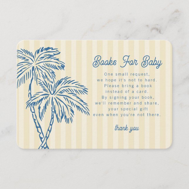 Cartão De Informações Livros Pastel Amarelo de Palm Springs para Inserir (Frente)