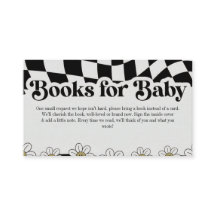 Livros Retro Groovy Xadrez Preto Branco para Bebê 