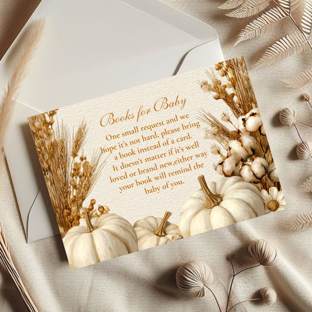 Cartão De Informações Livros Russos de Pumpkin Branco para Bebê (Criador carregado)