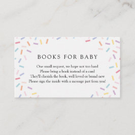 Cartão De Informações Livros Sprinkles para Bebê Solicitação