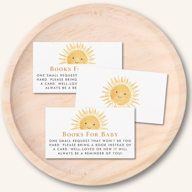 Cartão De Informações Livros Sun Sunshine para Bebê (Criador carregado)