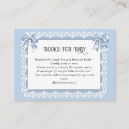 Cartão De Informações Livros Vintage para a placa de gabinete do Chá de