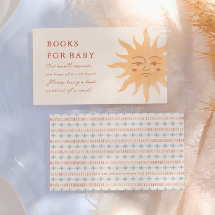 Cartão De Informações Livros Vintage Sunshine Para Bebê Chá de Bebê