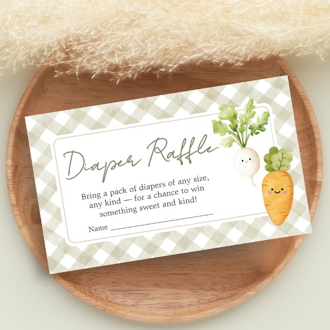 Cartão De Informações Locally Grown Baby Shower Diaper Raffle (Locally Grown Baby Shower Diaper Raffle)