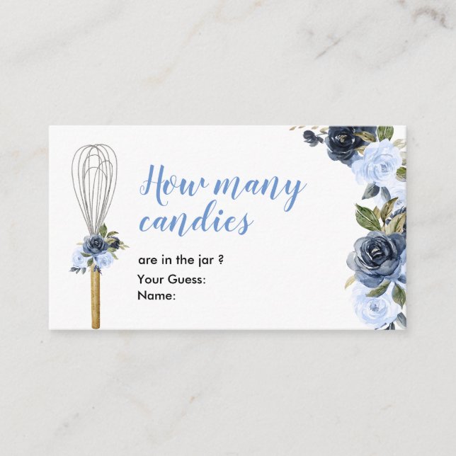 Cartão De Informações Logo para ser Levada Embora Quantos Doces (Frente)