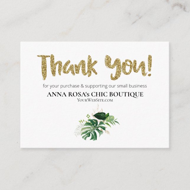 Cartão De Informações *~* LOGO QR OBRIGADO Review TROPICAL EXÓTICO AP8 (Frente)