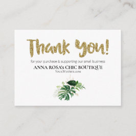 Cartão De Informações *~* LOGO QR OBRIGADO Review TROPICAL EXÓTICO AP8