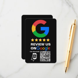 Cartão De Informações Logotipo personalizado preto moderno e código QR R