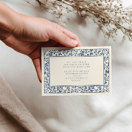 Cartão De Informações Louaça floral delftware os detalhes florais