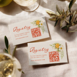 Cartão De Informações Love at First Spritz Bridal Registry QR code