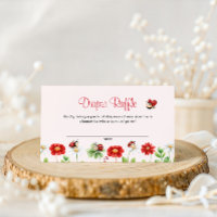 Love Bug Ladybug Baby Chá Floral Diaper Sorteio