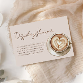 Cartão De Informações Love is Brewing Bridal Shower Display Shower