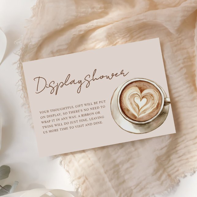 Cartão De Informações Love is Brewing Bridal Shower Display Shower (Criador carregado)