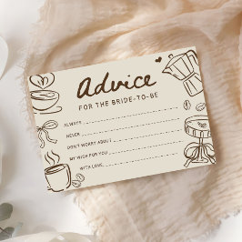 Cartão De Informações Love is Brewing Coffee Bridal Shower Advice