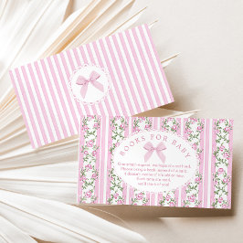 Cartão De Informações Love Shack Baby Bow Books for baby