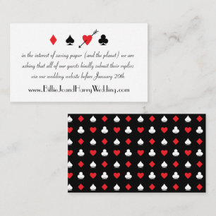 Cartão De Informações Love Struck Casino Weding Online RSVP Card