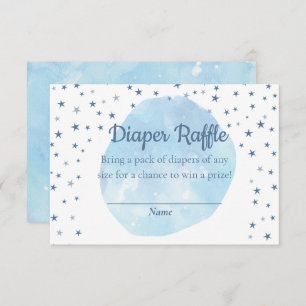 Cartão De Informações Lua Azul Celestial Estrelas Fralda de Água Raffle
