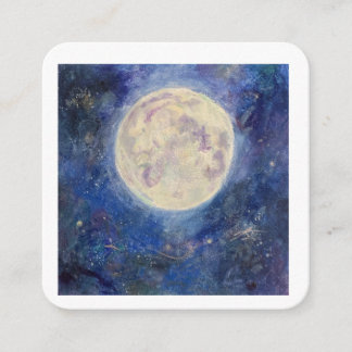 Cartão De Informações Lua Cheia Noturna Céu Celestial Maureen Girard Uni