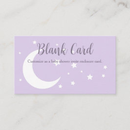 Cartão De Informações Lua e estrelas de inverno
