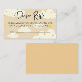 Cartão De Informações Lua e Estrelas - Fralda Raffle