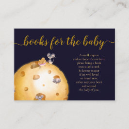 Cartão De Informações Lua feita de livros de queijo para o bebê