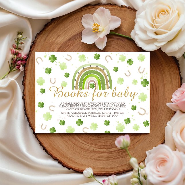 Cartão De Informações Lucky Charm Books for Baby Card (Criador carregado)