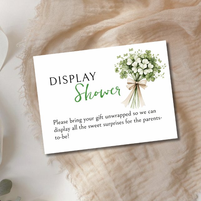 Cartão De Informações Lucky Charm Display Shower Enclosure Card Shamrock (Criador carregado)