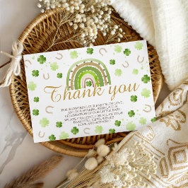 Cartão De Informações Lucky Charm Shamrock Thank You Card