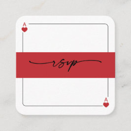 Cartão De Informações Lucky in Love RSVP QR Code Enclosure Card