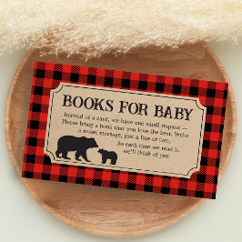 Cartão De Informações Lumberjack Bear Baby Shower Books for Baby