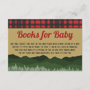 Cartão De Informações Lumberjack Rustic Woodland Books para Bebê Inserçã
