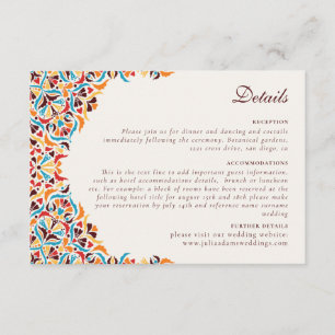 Cartão De Informações Luxo Caprichoso Estilo Floral Marfim Fronteira Cas