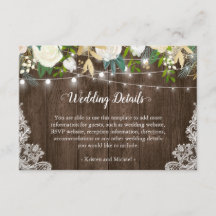 Luzes de Corda Florais Brancas Rústicas Detalhes d