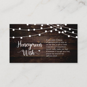 Cartão De Informações Luzes de cordas de Fazenda russa, madeira, desejo 