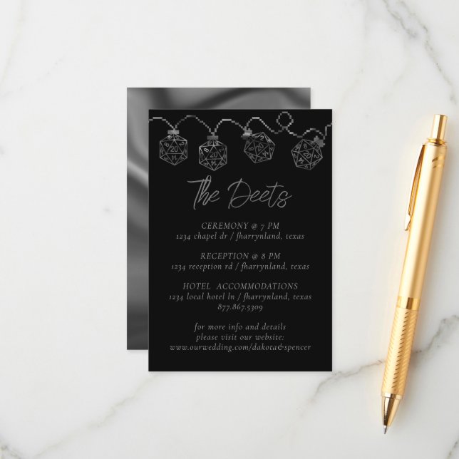 Cartão De Informações Luzes de RPG | Detalhes do convidado de jogador de (Frente/Verso In Situ)