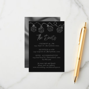 Cartão De Informações Luzes RPG   Detalhes do Convidado do Fantasy Table