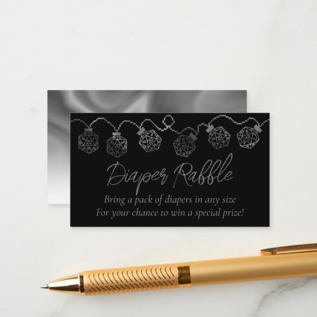 Cartão De Informações Luzes RPG | Fantasy Tabletop Gamer Fralda Raffle (Frente/Verso In Situ)